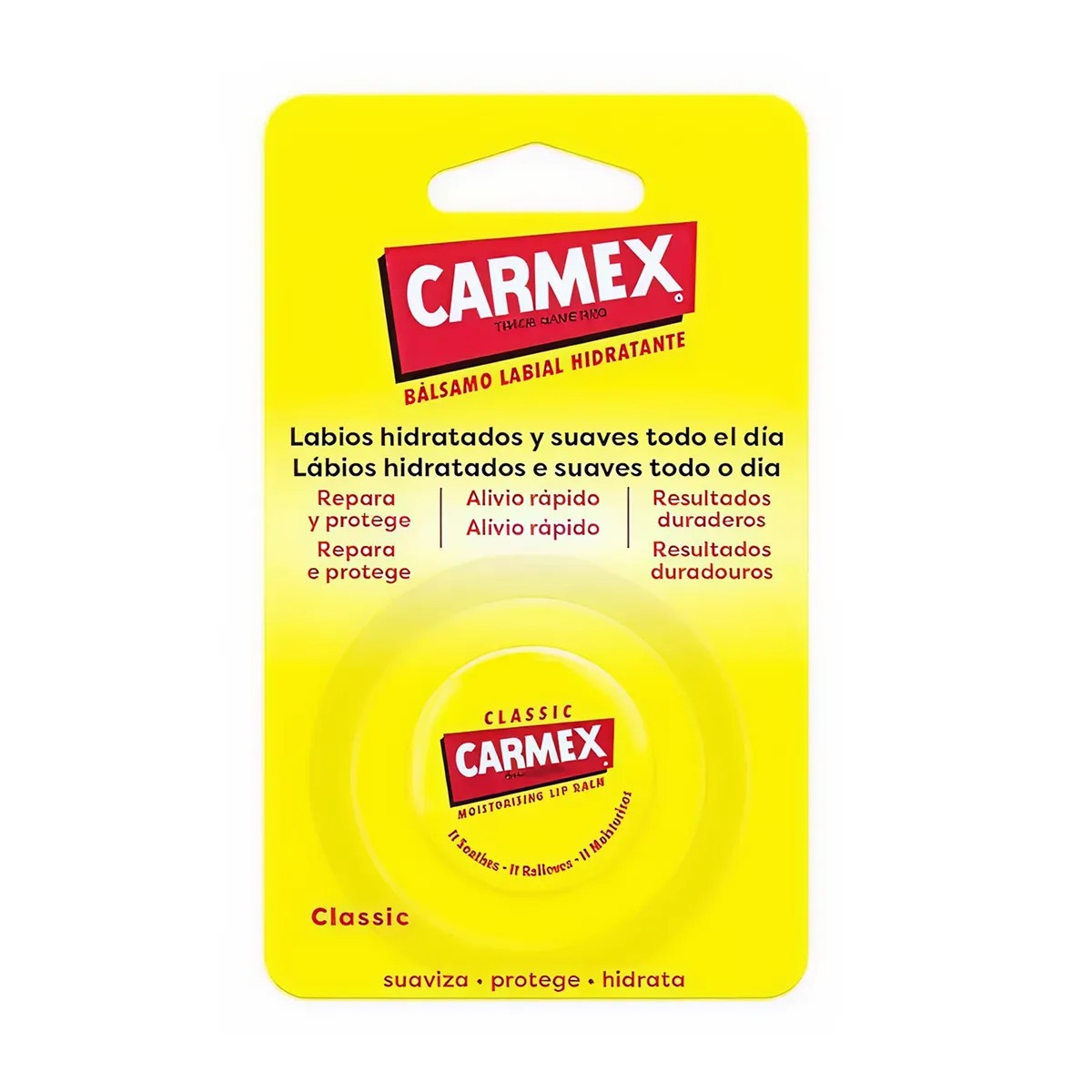 Frasco de Bálsamo Hidratante Dental Carmex Classic, 7,5g.