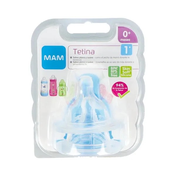 MAM Baby Teat Nº 1 0m+, 2 unidades