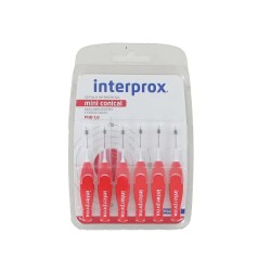 Interprox Mini Vermelho Cônico Reto, 6Pcs.