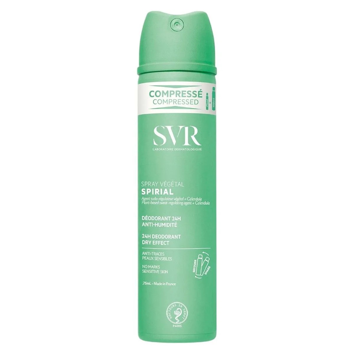 SVR Spirial spray vegetal desodorante, 75 ml