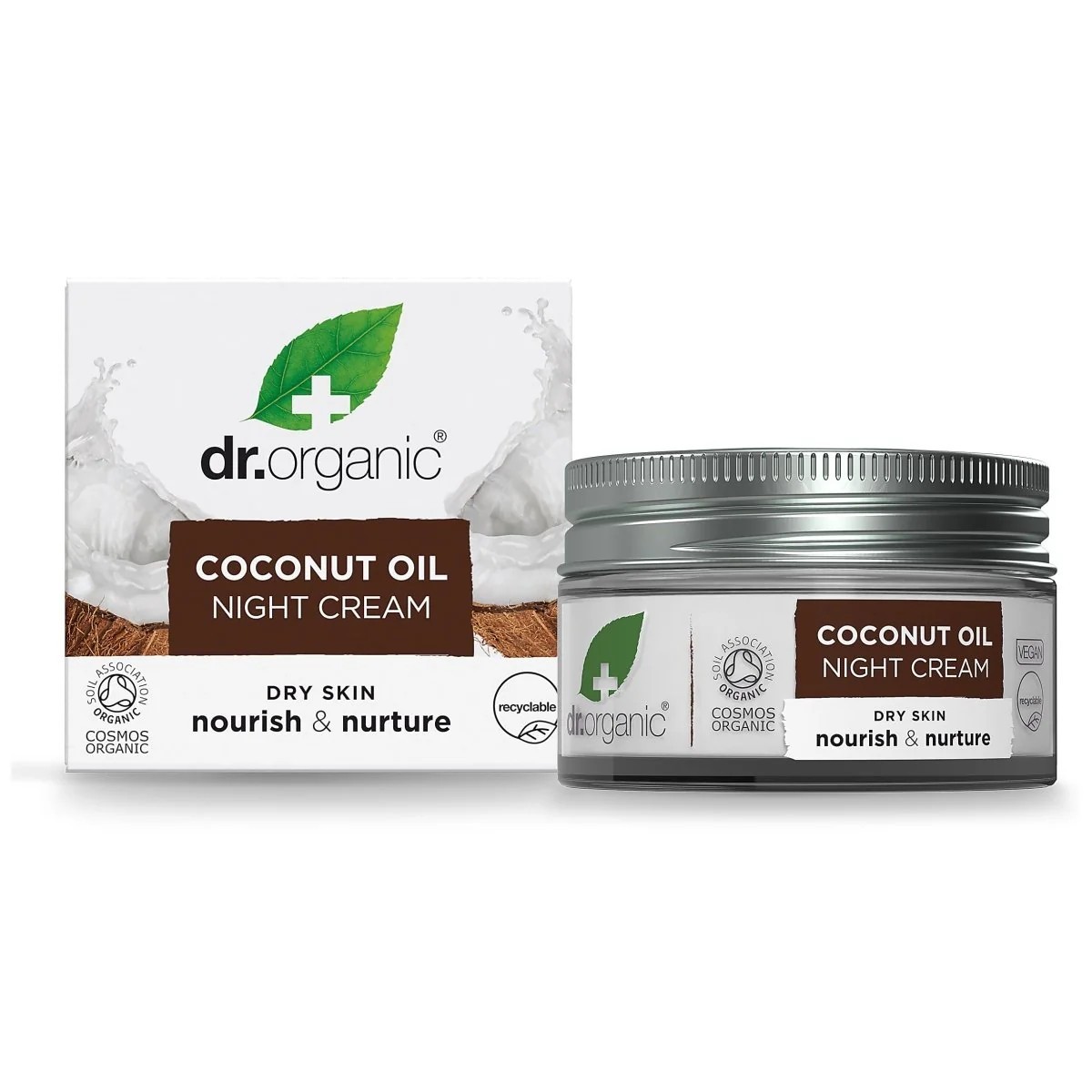 Dr Creme de Noite Óleo de Coco Orgânico, 50ml.