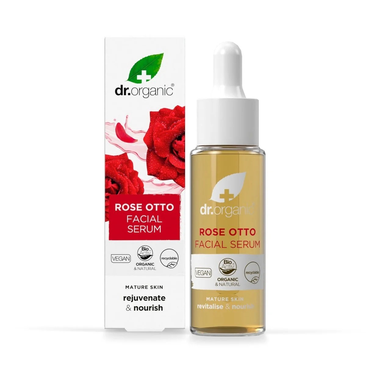 Dr Sérum Orgânico facial Rosa Otto, 30ml.