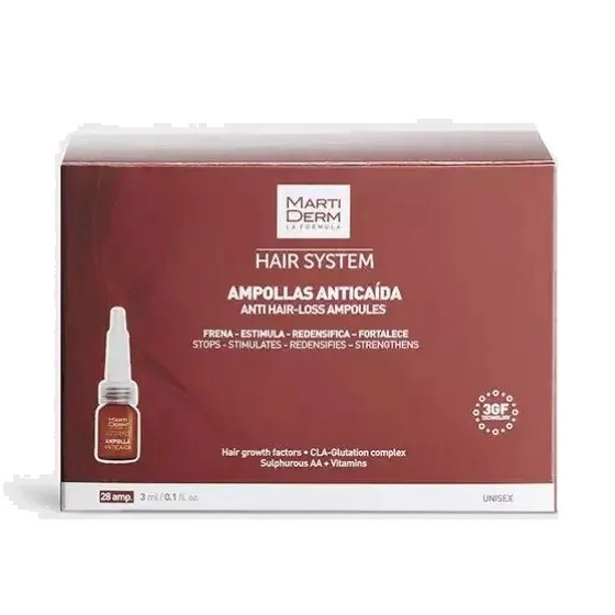 Martiderm Antiqueda de cabelo, 28 ampolas