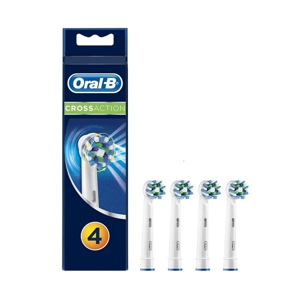 Oral B Crossaction Refill escova de dentes elétrica, 4 pcs.