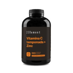 Zenement Vitamina C Tamponada + Zinco, 365 cápsulas veganas