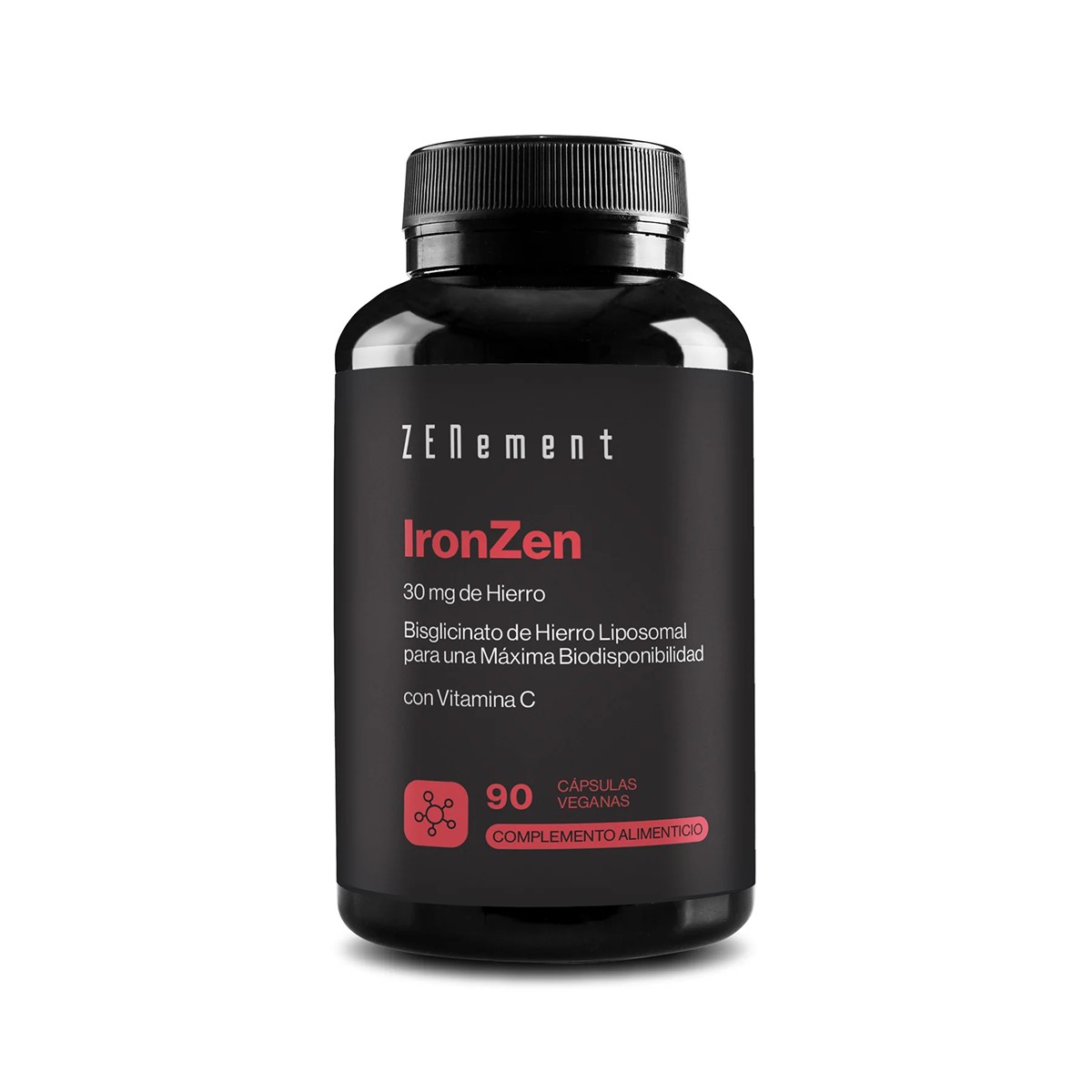 Zenement IronZen com Vitamina C, 90 cápsulas veganas