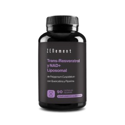 Zenement Trans-Resveratrol e NAD+ Lipossomal, 90 cápsulas veganas
