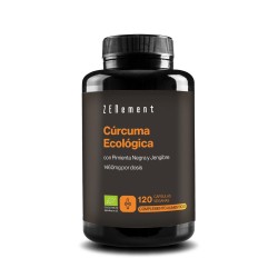 Zenement Cúrcuma Ecológica com Pimenta Negra e Gengibre, 120 cápsulas veganas