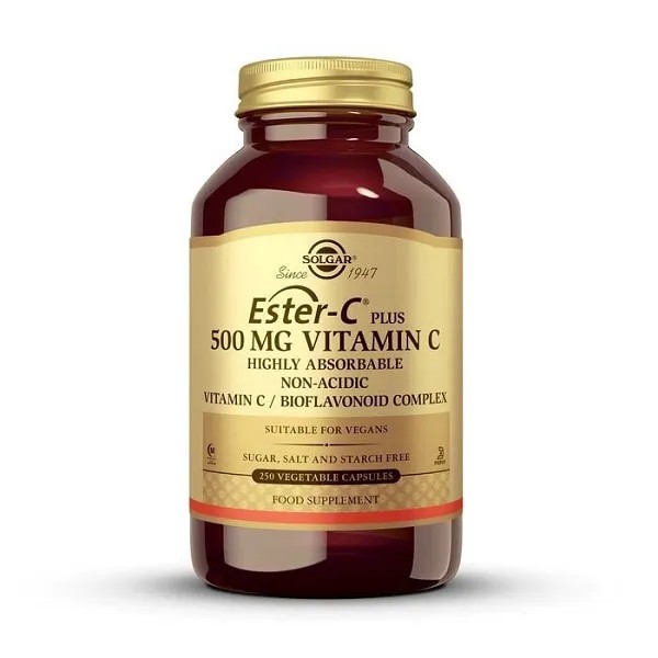Solgar Ester-C Plus 500 mg, 250 cápsulas