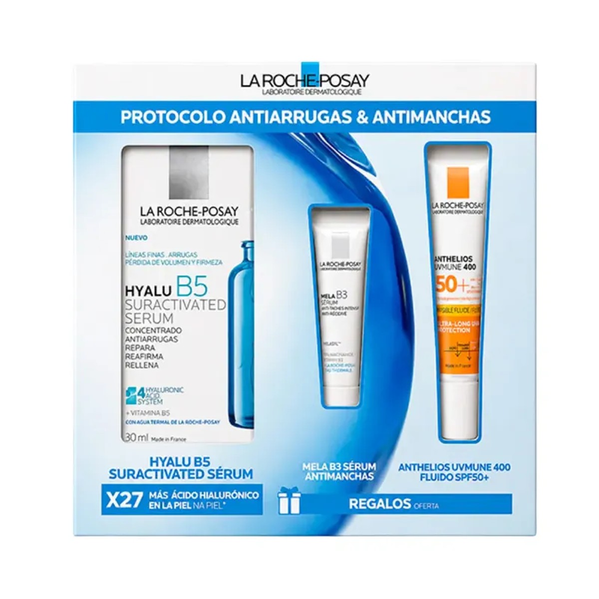 La Roche-Posay Hyalu B5 Sérum Suractivado, 30 ml + Presente Mela B3 Sérum + Anthelios UVMUNE 400 SPF50+