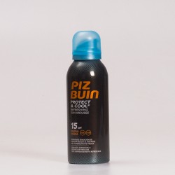 Piz Buin SPF15 Protect & Mousse Fresco Solar Refrescante, 150ml.