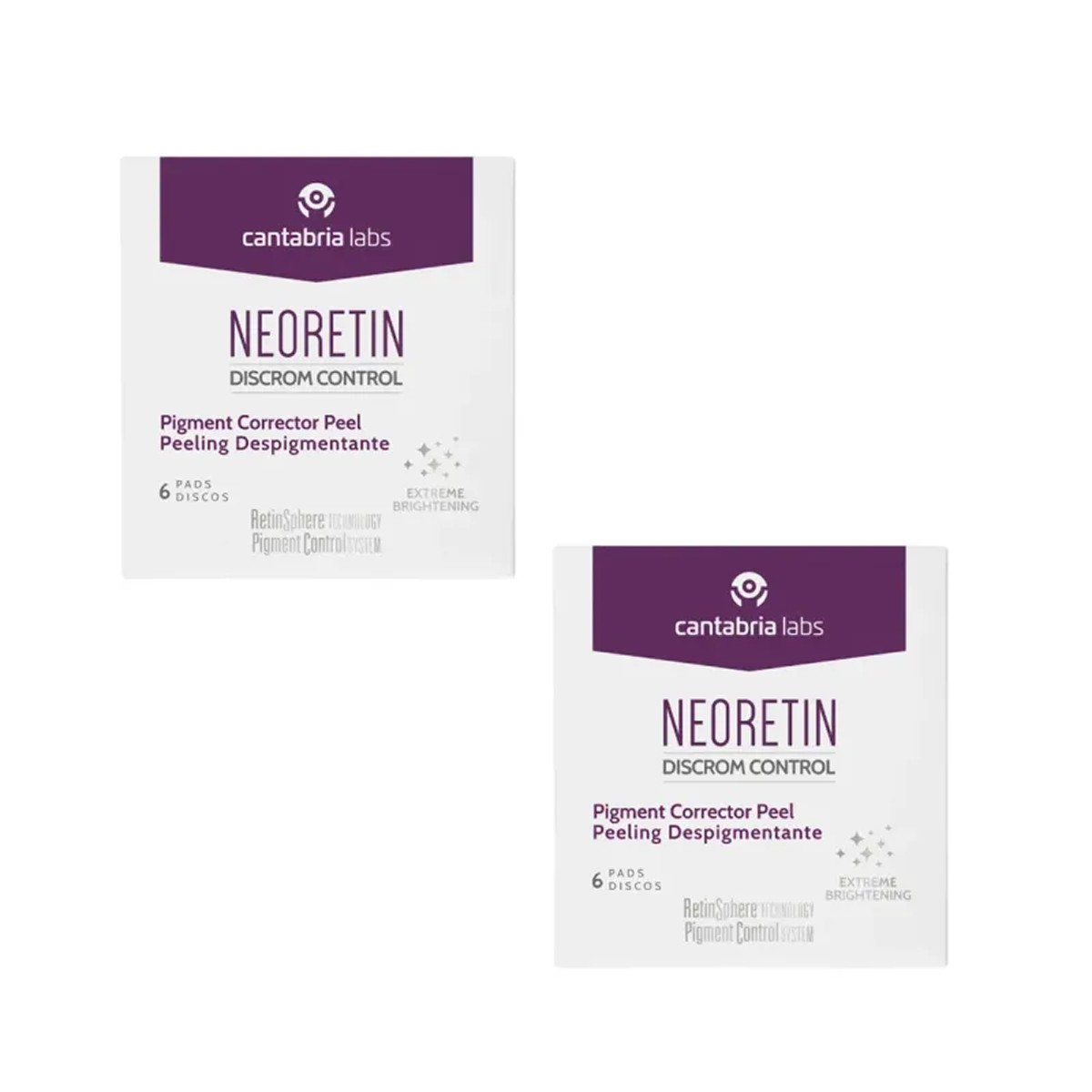 Neoretin Discrom Control Peeling Despigmentante Duplo, 2x6 discos