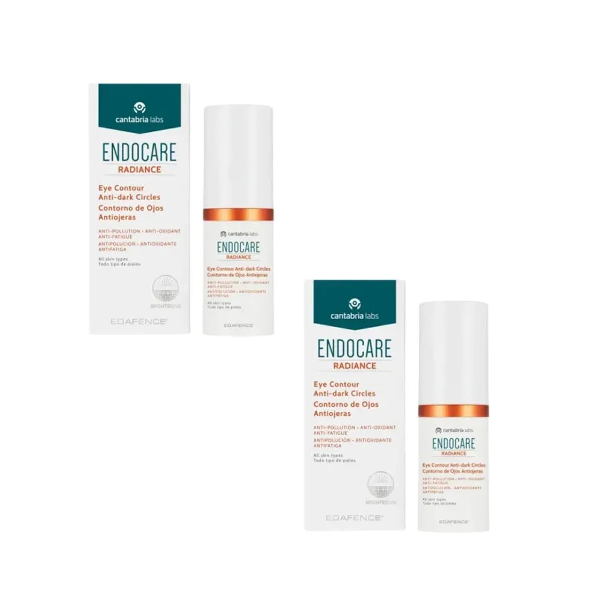 Endocare Radiance Contorno de Ojos Antiojeras Duplo, 2x15ml