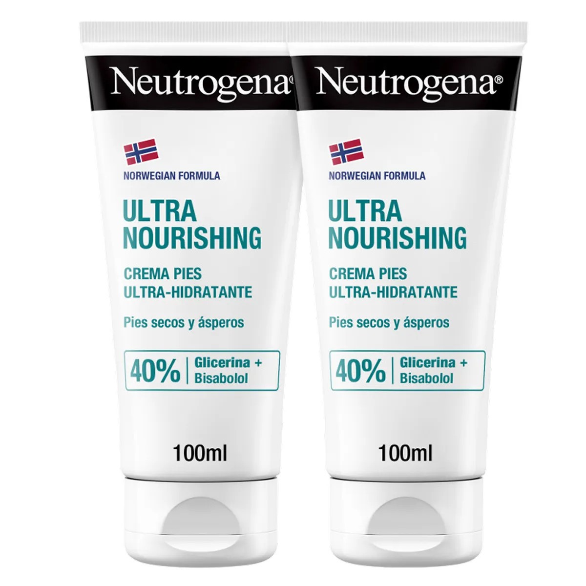 Neutrogena Norwegian Formula duplo creme ultra-hidratante para pés secos, 2x100 ml