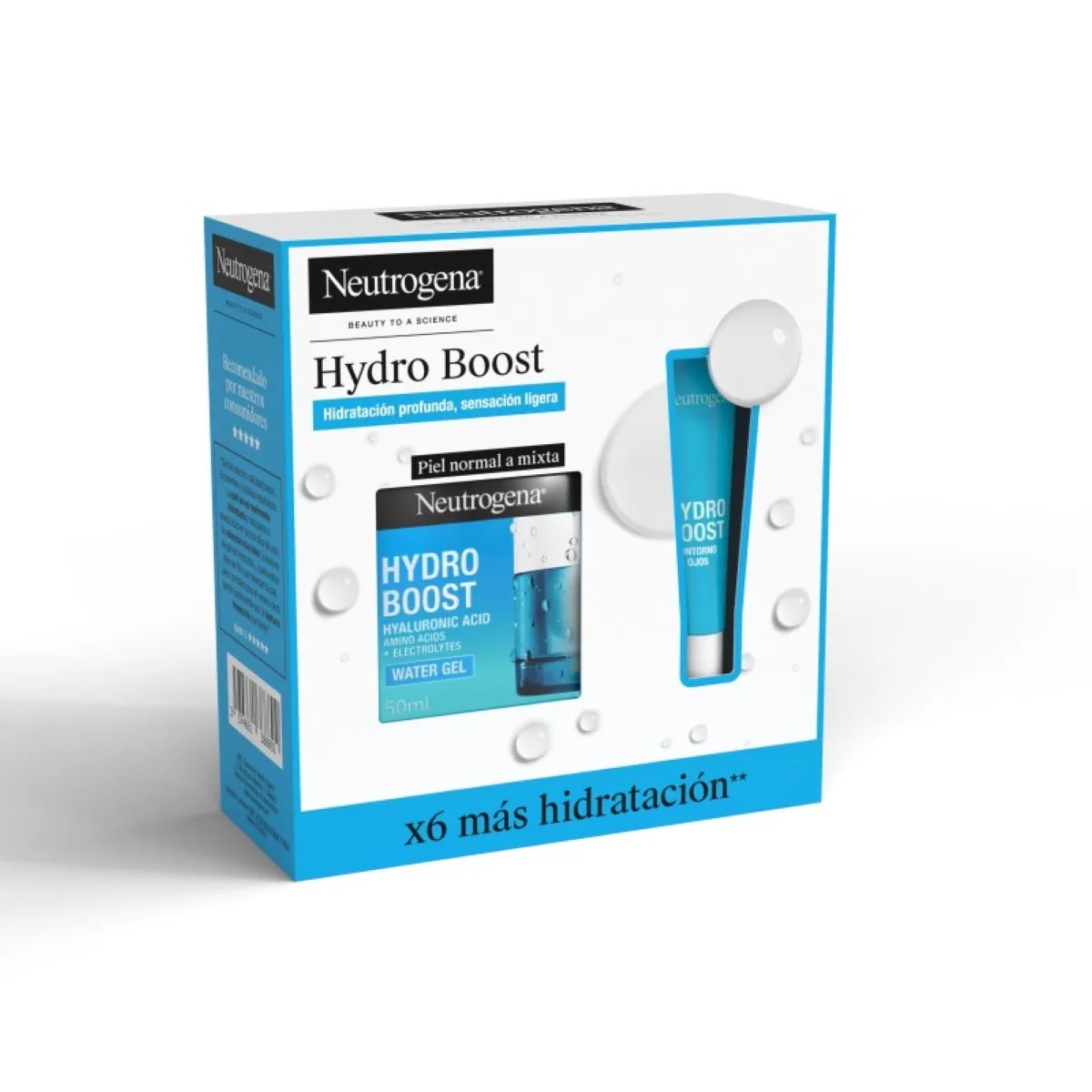 Pack Neutrogena Hydro Boost Gel de Agua+Contorno, 50ml+15ml.