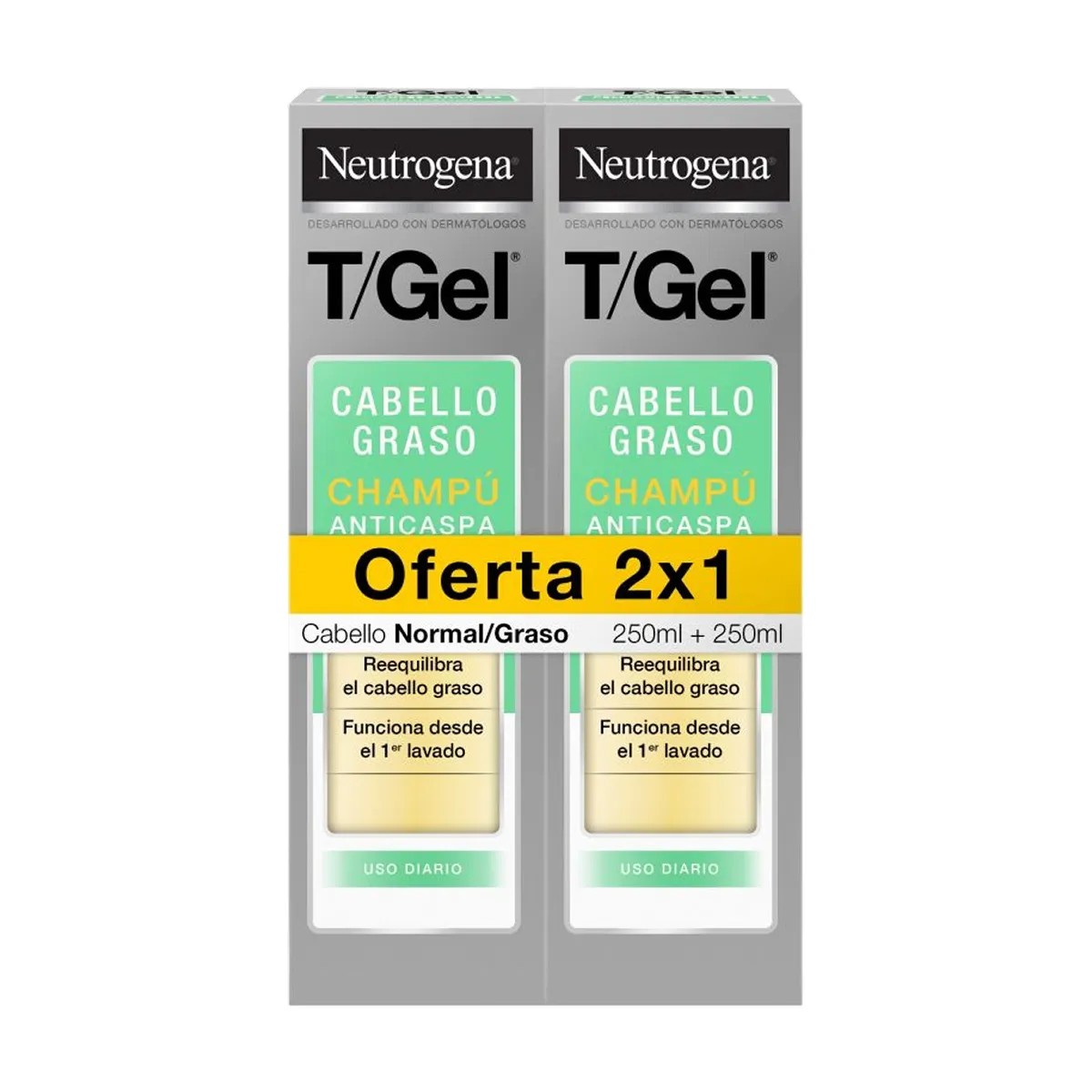 Neutrogena T-Gel Shampoo Anticaspa, 250 ml