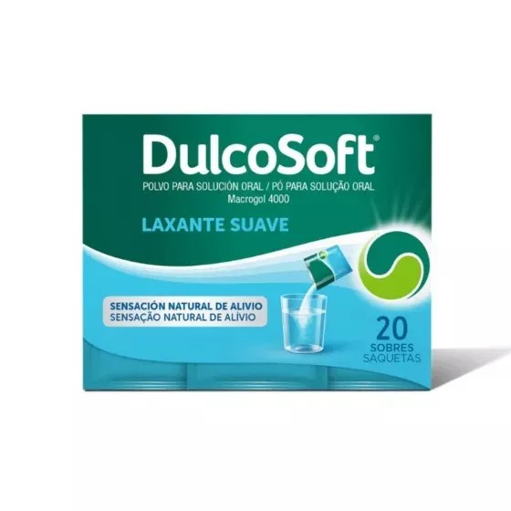 DulcoSoft Solução Oral em Pó, 20 sachês.