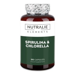 Nutralie spirulina & chlorella, 180 cápsulas