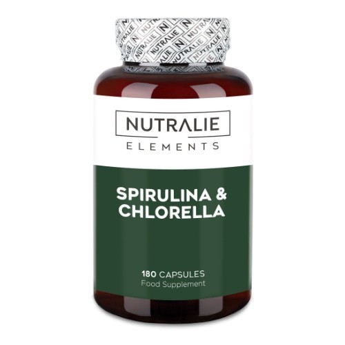 Nutralie spirulina & chlorella, 180 cápsulas
