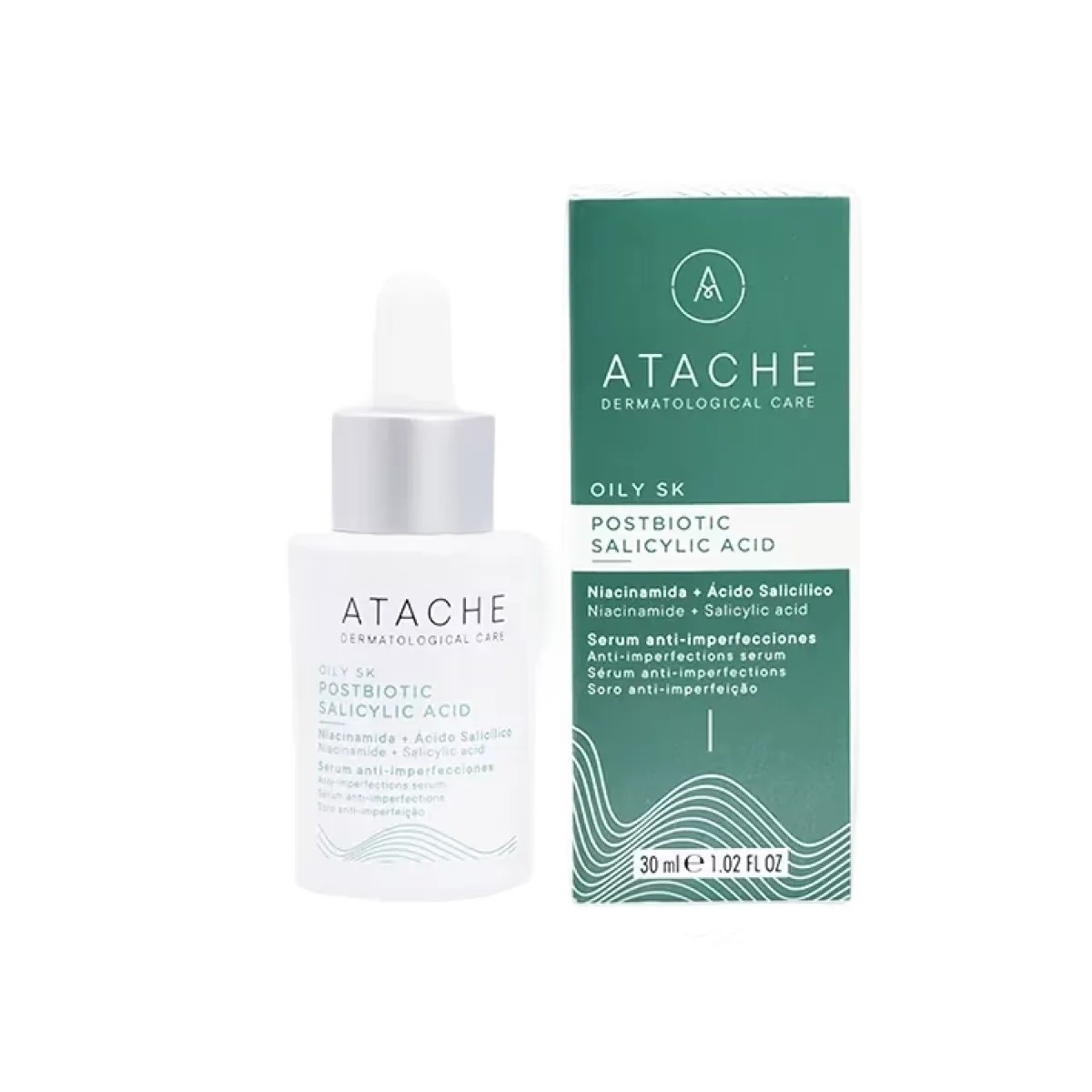 Atache Oleoso pós-biótico soro de ácido salicílico, 30 ml
