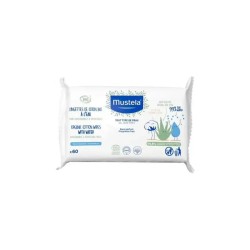 Mustela Toalhas de Algodão com Água Bebê-Criança Bio, 60 unidades