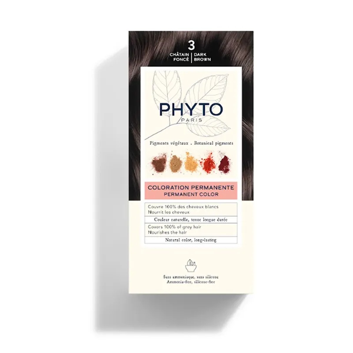 Phyto Color Kit Coloração 3 Castanho Escuro