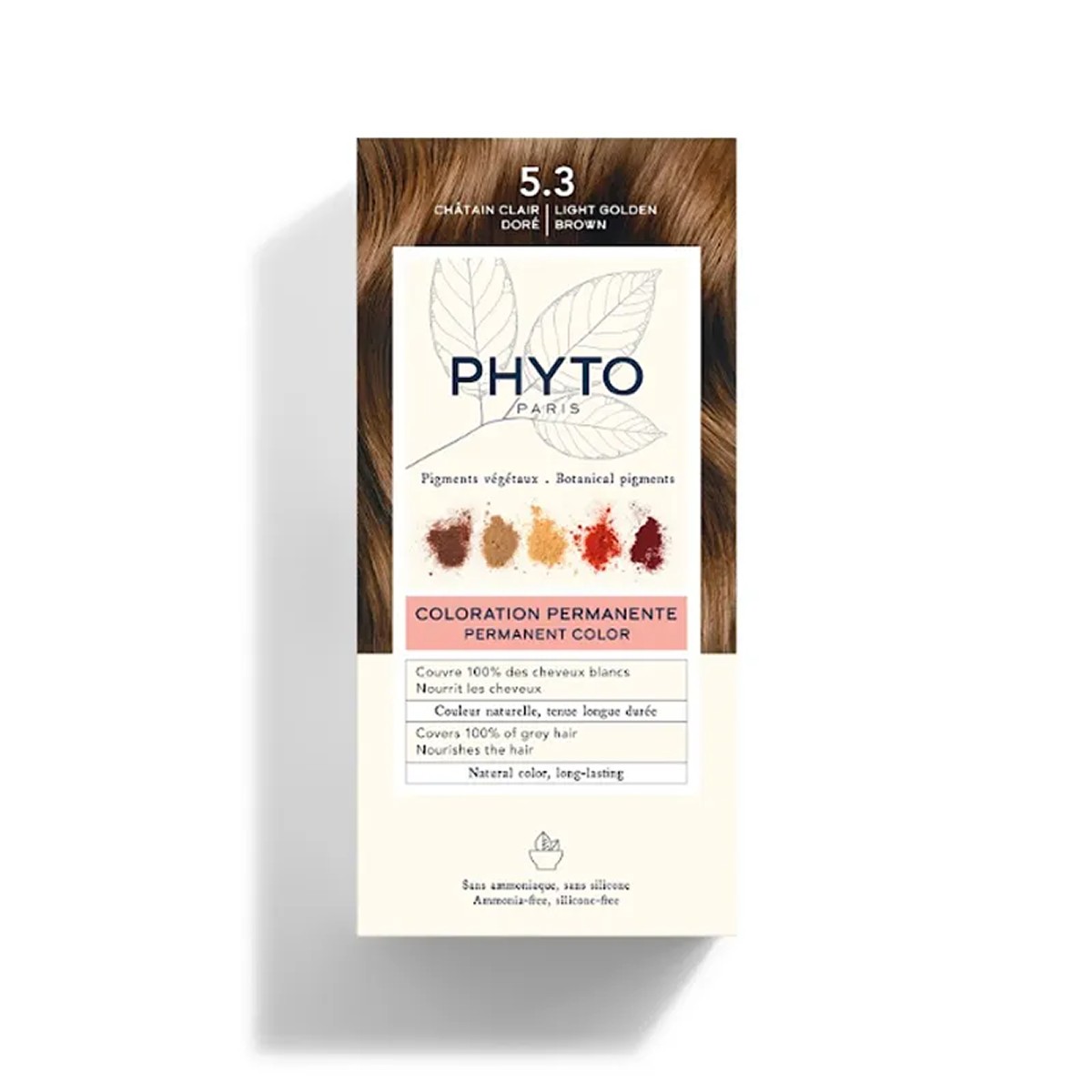 Phyto Color Kit Coloração 5.3 Castanho Claro Dourado