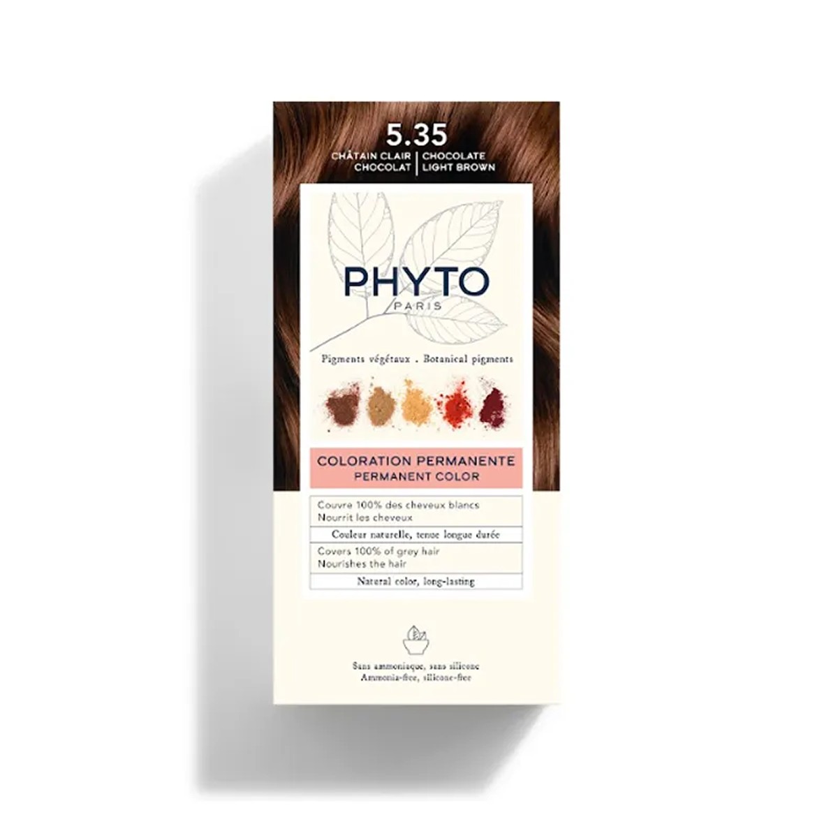 Phyto Color Kit Coloração 5.35 Castanho Claro Chocolate