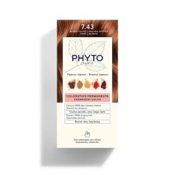 Phyto Color Kit Coloração 7.43 Louro Dourado Acobreado
