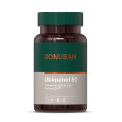 Ubiquinol Bonusan com arroz de levedura vermelha 50 mg, 60 cápsulas