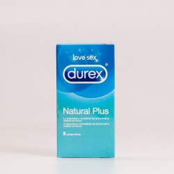 Durex Natural Plus, 6 preservativos.