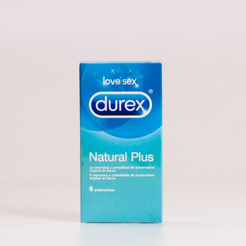 Durex Natural Plus, 6 preservativos.