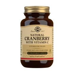 Solgar Cranberry com Vitamina C, 60 Vegicaps.