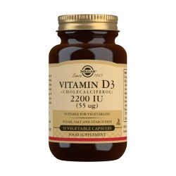 Solgar Vit D3 2200 UI, 50 cápsulas. Hortaliça.