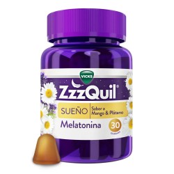 ZzzQuil Natura Melatonina Manga & Sabor Banana, 60 Gummies