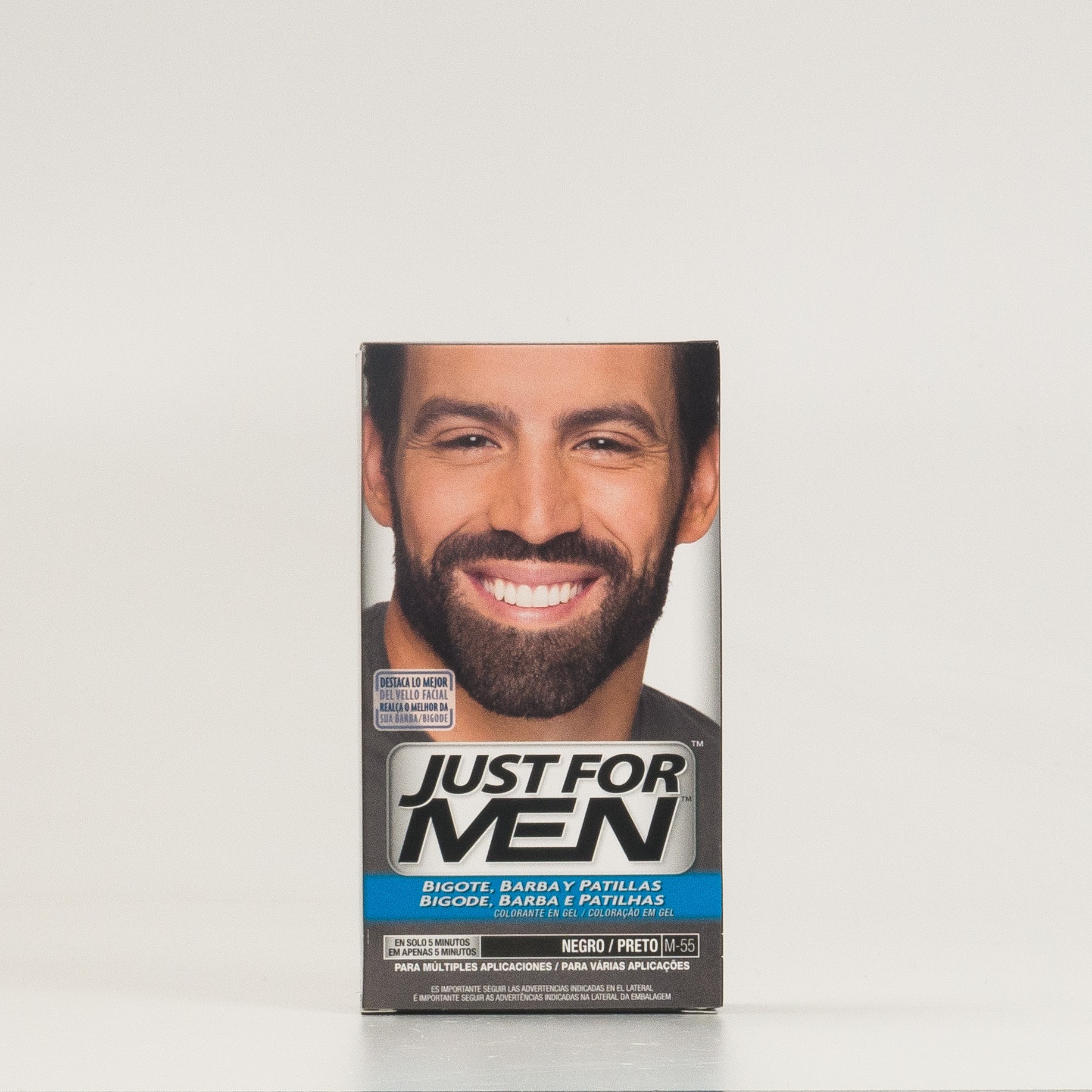 Só para homens bigode, barba e sideburns gel de coloração preta