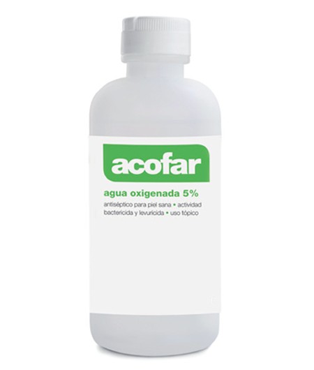 Acophar Peróxido de hidrogênio 5%, 250 ml.